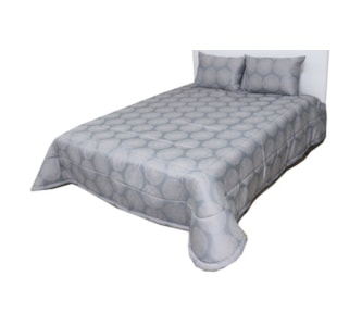 COLCHA C/FR 250X260 SOLER 12 AZUL