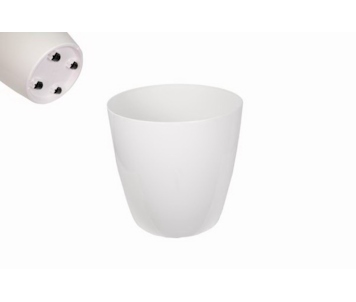 VASO SAN REMO 30CM C/RODAS BRANCO