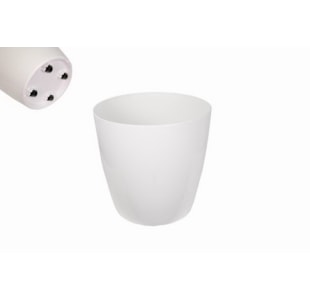 VASO SAN REMO 30CM C/RODAS BRANCO