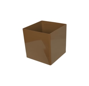 VASO CUBO 31cm TORTORA