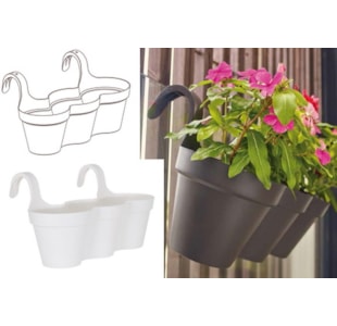 VASO CAPRI VAR TRIPLO 54cm BRANCO