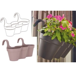 VASO CAPRI VAR TRIPLO 54cm TORTORA