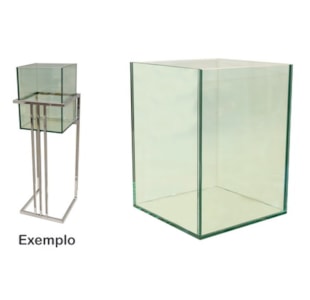 FLOREIRA 40x30 VIDRO TRANSPARENTE