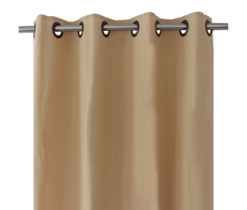 PAR CORTINADOS CREME ILHOS LISO-Y/1