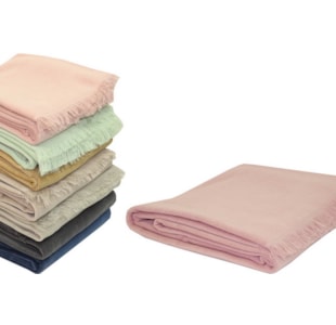 MANTA CHENILLE 130X190 ROSA