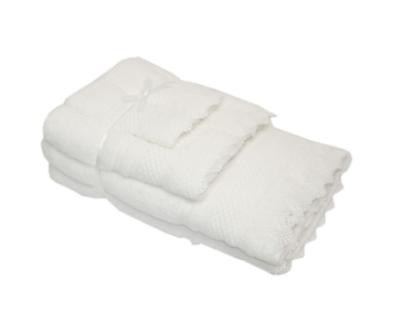 JG BANHO 3 PC 400G RENDA BRAN LISO4R