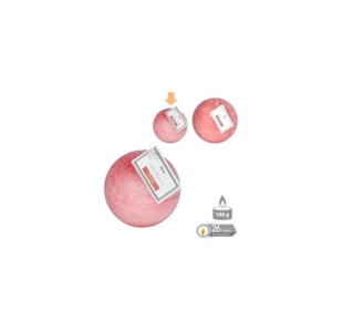 VELA BOLA PERF ROSA 7,5cm 131051