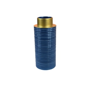 JARRA AZUL B C/OURO 16x37cm 1742R 3191