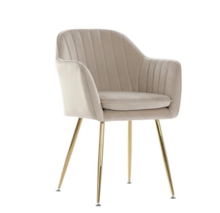 CADEIRA VEL BEGE 56x85cm MB-175464