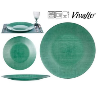 PRATO BOLO VIDRO MENTA 32cm 84801