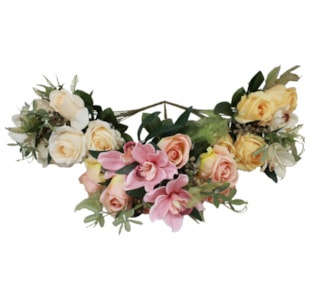 RAMO ROSAS C/ORQUID X12 50cm 52944
