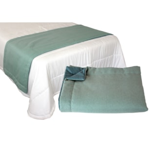 MANTA TAPA PES 70X255 WATER GREEN HERITAGE