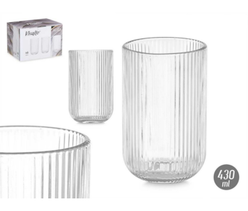 COPO ALTO RISCAS TRANSP 430ML 84908