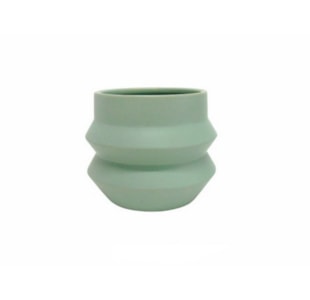 VASO CERAM VERDE 13cm 01 0009274