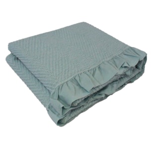 MANTA 100x210 C/FOLH C3 AZUL C/556