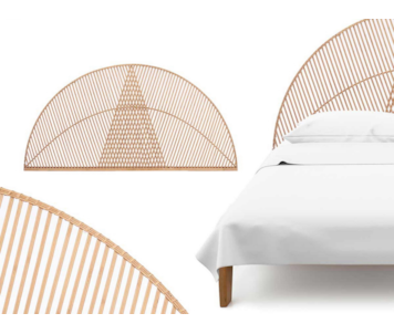 CABECEIRA TRI RATTAN NAT 160x80 62809