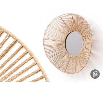 ESPELHO OVAL CORDA 62cm 10625