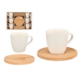 CJ 6 CHAVENAS CAFE PORC/BAMB 88740