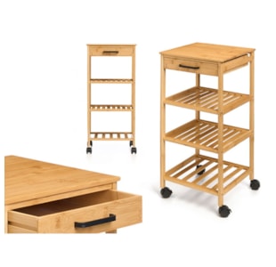 CARRINHO 3P COZ BAMBU NAT 33x67x8,5 12151