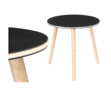 MESA APOIO PRETA C/LED 40x40 13136