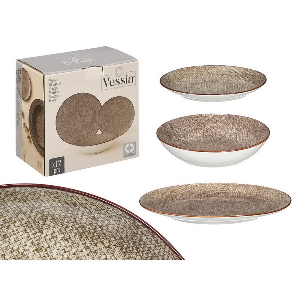 SERVICO JANTAR CASTANHO 12PCS 13456