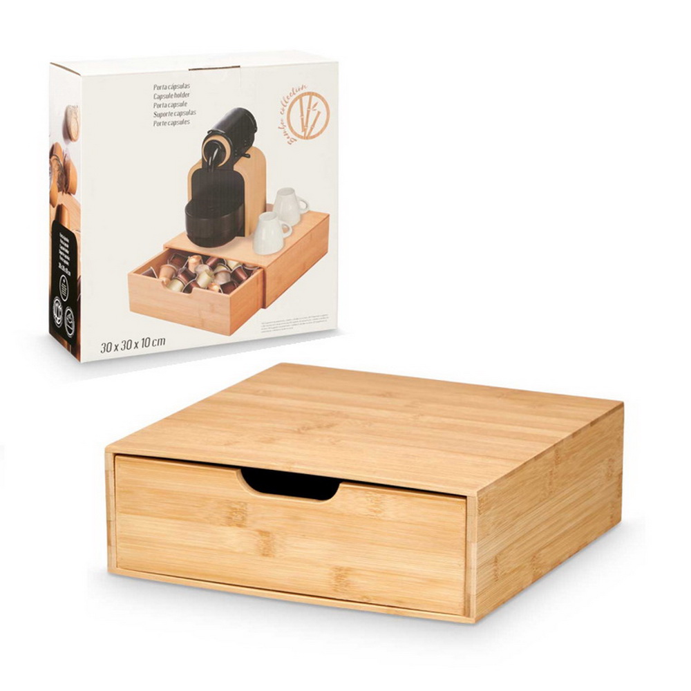 CAIXA BAMBU P/CAPSULAS 30x30 99866