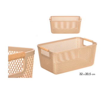 CESTO BEGE C/BAMB 32x20,5 12868