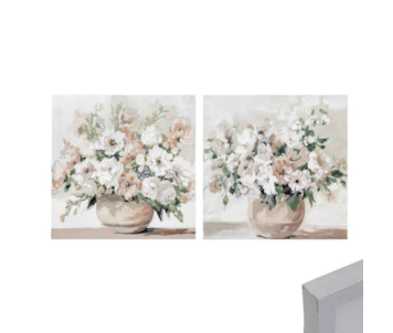 QUADRO JARRA FLOR C/MOLD 80x80 69463