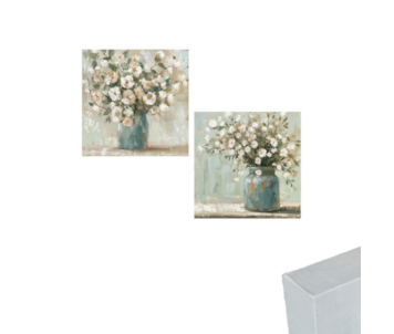 QUADRO TELA JARRA FLORES 2S 40x40 69450