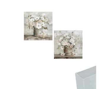QUADRO TELA VASO FLORES 2S 40x40 69449