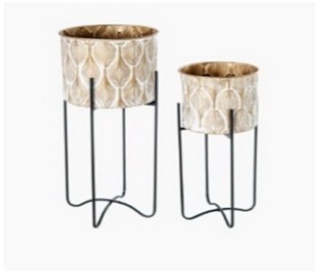 CJ 2 VASOS MET BR/DOU 34x76/28x62 73138