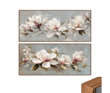 QUADRO C/MOLD FLORES 2S 120x60 69535