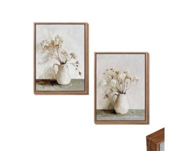 QUADRO FLORES C/MOLD NAT 2S  69578