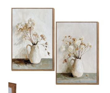 QUADRO FLORES C/MOLD NAT 2S  69584