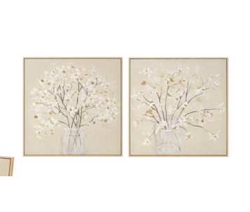 QUADRO JARROS FLOR 2S 50x50 CU-232438