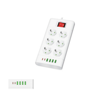 REGUA MULT 6 TOM INTERRUP 2500W 13317