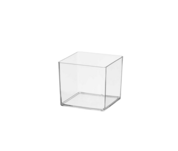 VASO QD ACRILICO TRANSP 8x8 11109