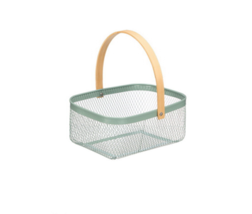 CESTA RET VERDE C/BAMBU 19x26,5 13778