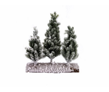 TRONCO C/ 3 ARVORES NATAL 22cm 10 0007457
