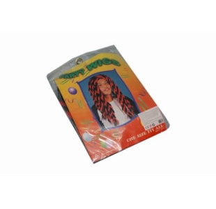 CABELEIRA RASTA VERM/PRETA 7677