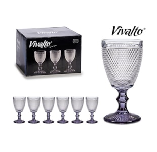 COPO VIDRO VINHO ANTRACITE 66391