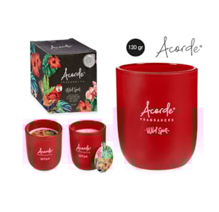 VELA VASO PERF FRUTOS VERM 8cm 81671