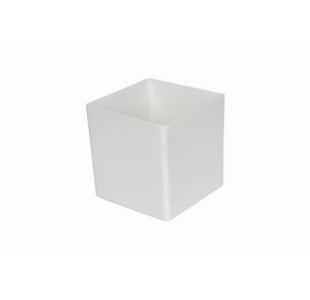 VASO CUBO 17CM BRANCO